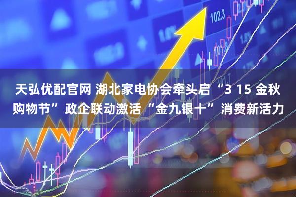 天弘优配官网 湖北家电协会牵头启 “3 15 金秋购物节” 政企联动激活 “金九银十” 消费新活力